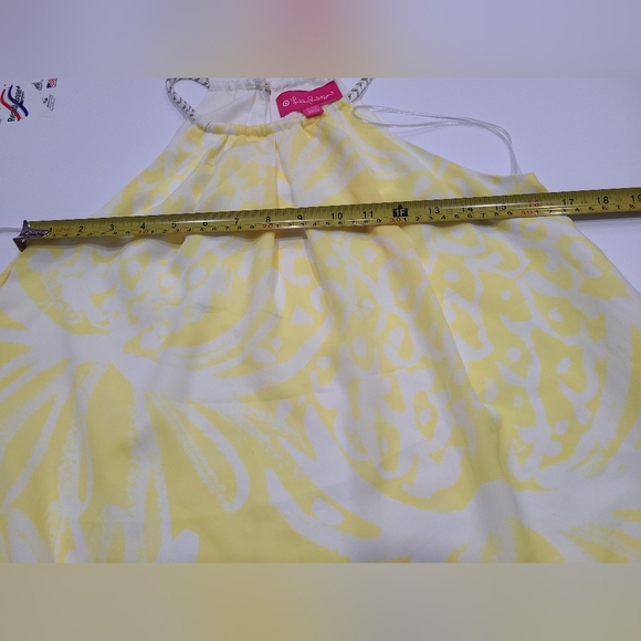 Lilly Pulitzer for Target Yellow and White Sleeveless Top sz.XS - Picture 5 of 9